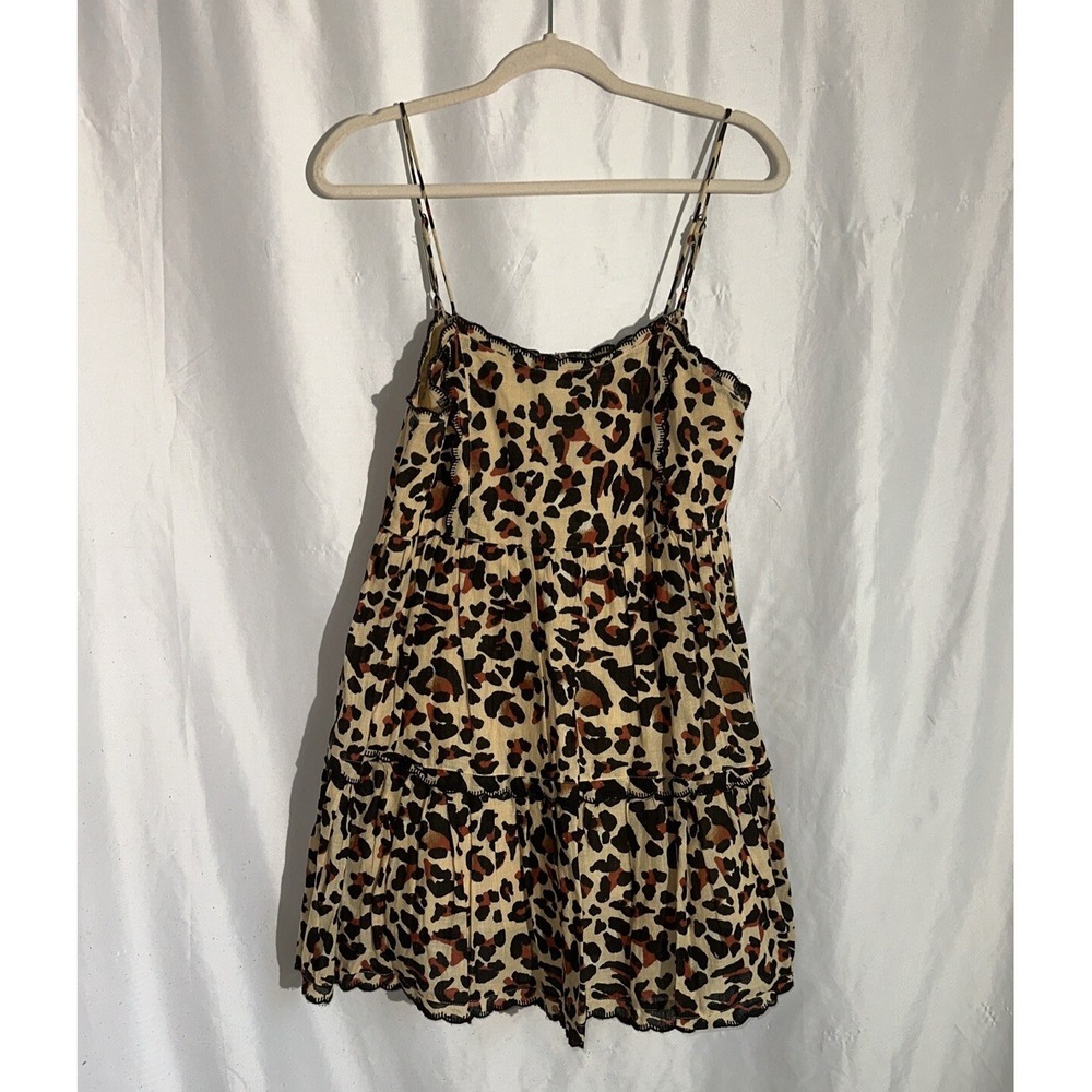 Urban Outfitters Strappy Cheetah Print mini Dress‎ Size Small Petite